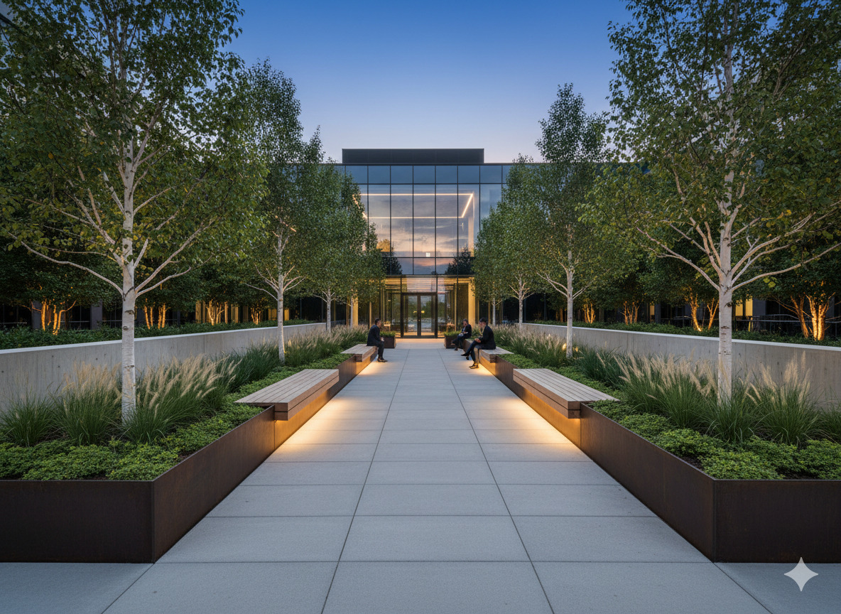 Commercial landscape design service