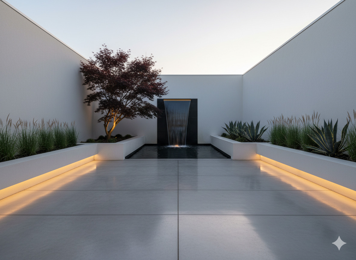 Modern minimalist landscape design